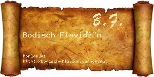 Bodisch Flavián névjegykártya