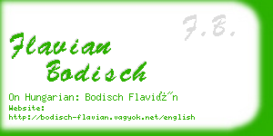 flavian bodisch business card